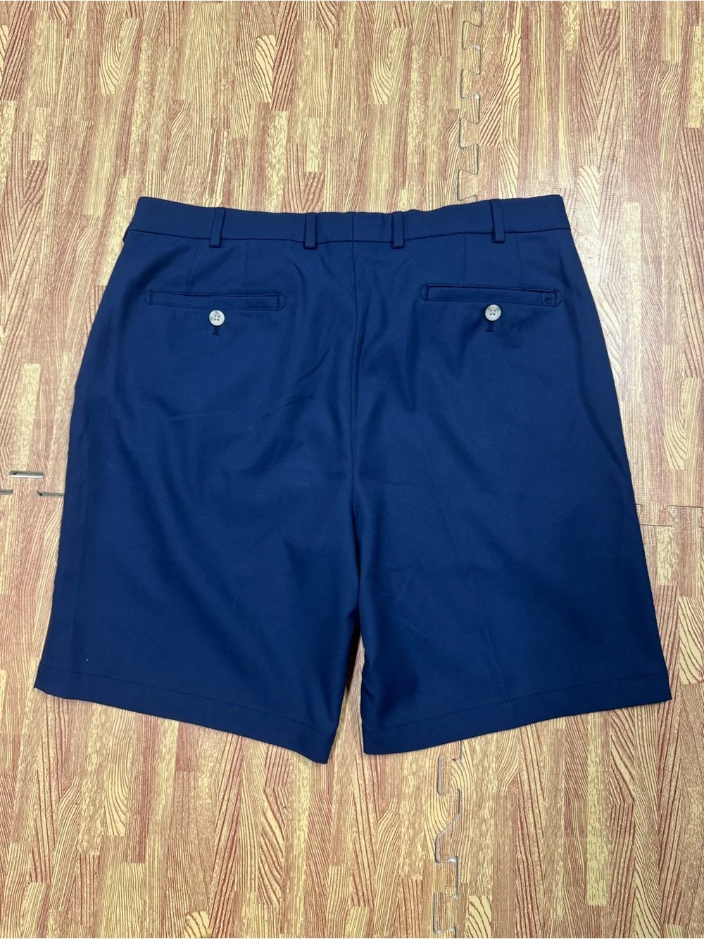 Peter Millar Navy Performance Flat-Front Golf Shorts